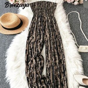 SHEIN Black and Tan Wide Leg Pants